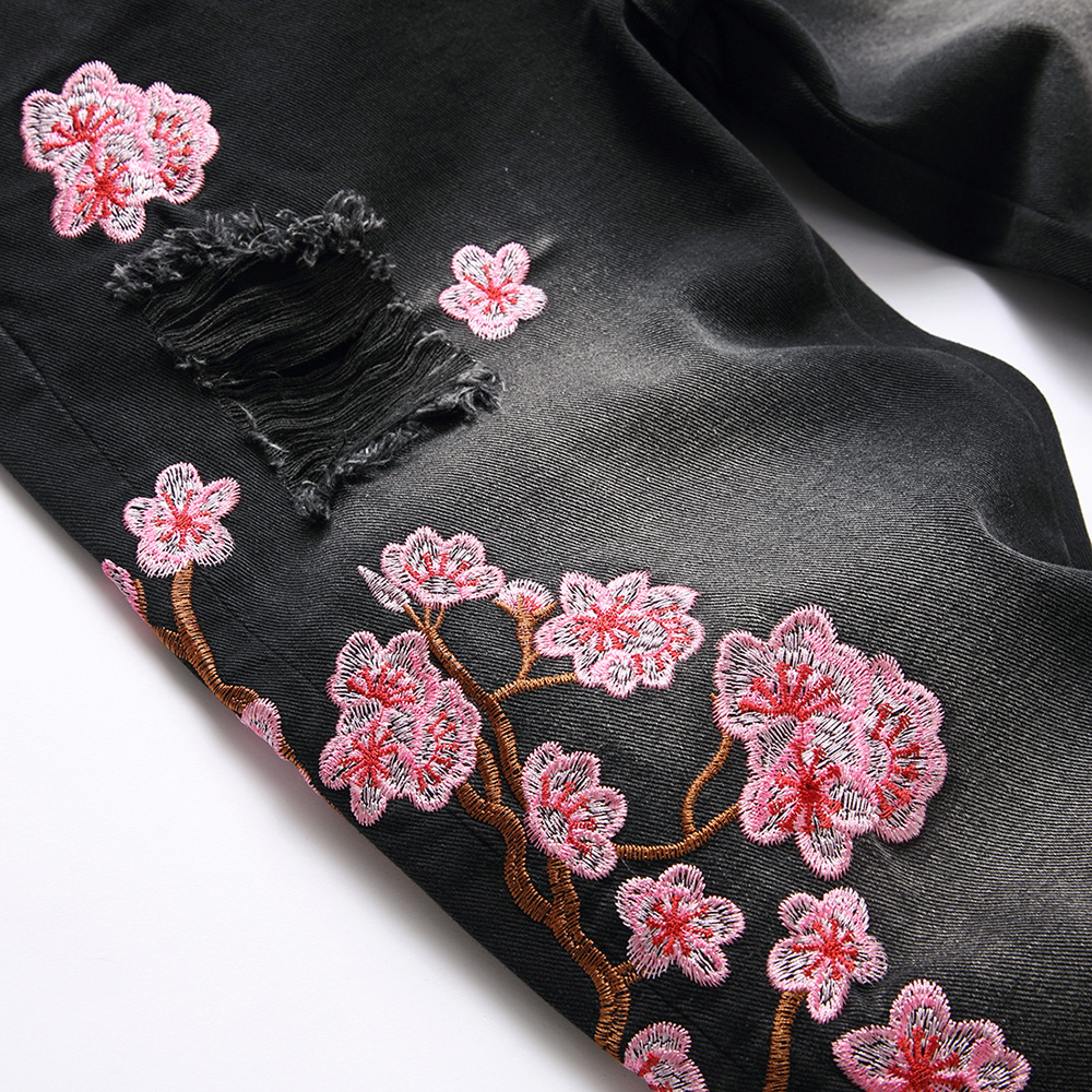 Men Sakura Embroidery Denim Je - огляд і ціна Embroidery Jeans Sakura