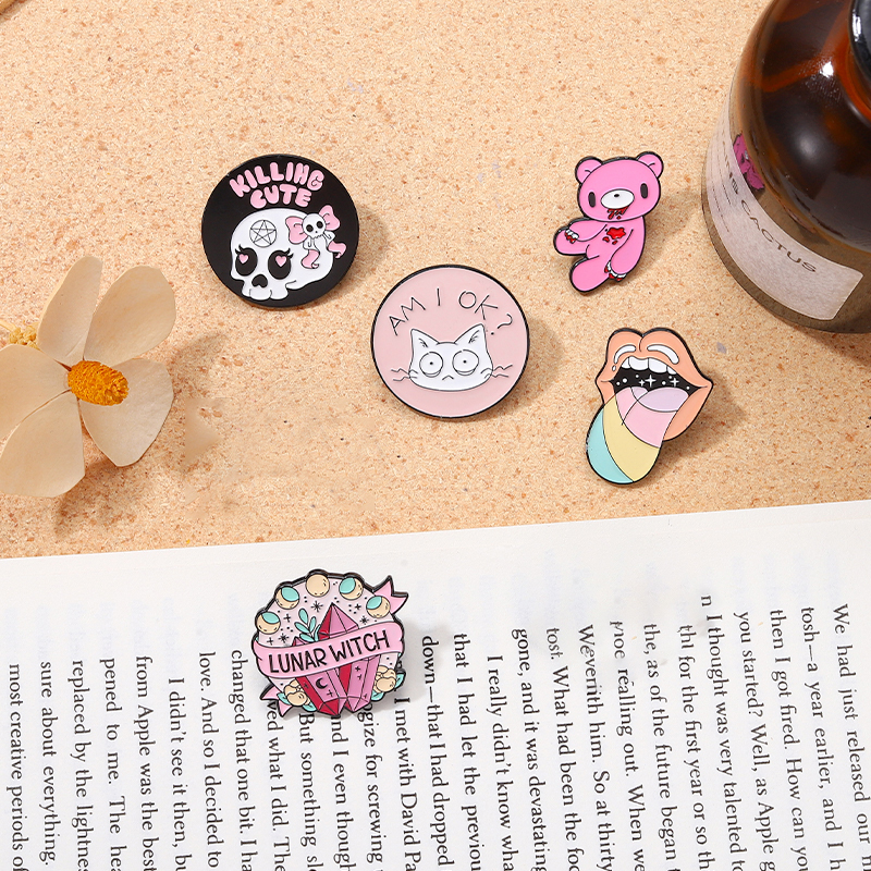Pink Punk Enamel Pins Custom W - огляд і ціна Embroidery Gothic