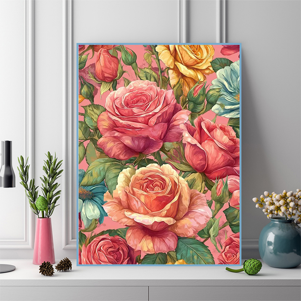 Momoart Full Drill Diamond Emb - огляд і ціна Embroidery Rose Stitch