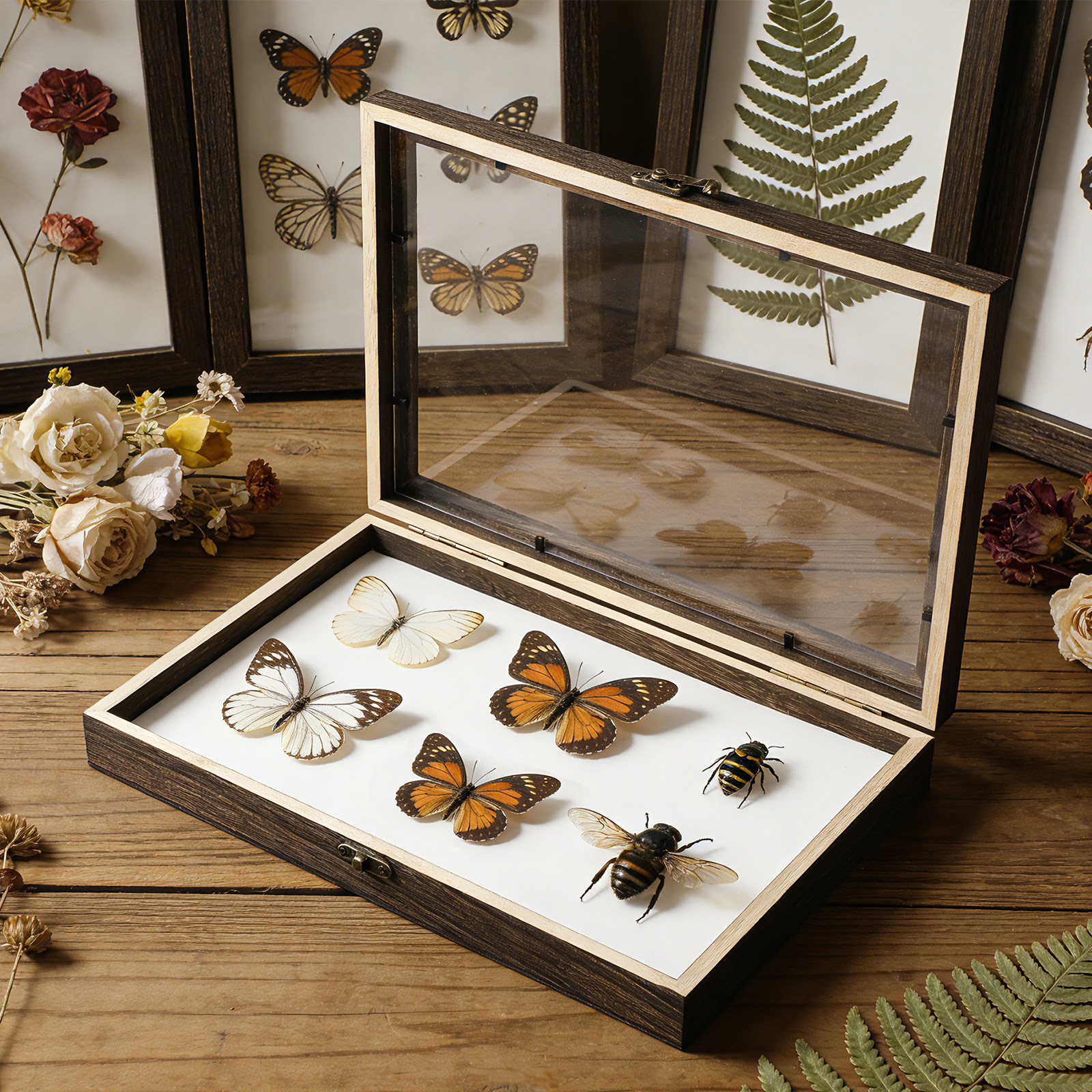 1Set Wood Specimen Storage Box - огляд і ціна Frame Display Wood