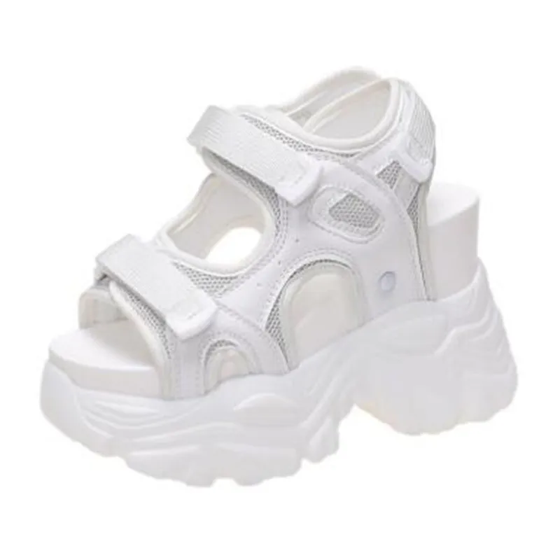 10.5CM Platform Gladiator Sand - огляд і ціна Embroidery White