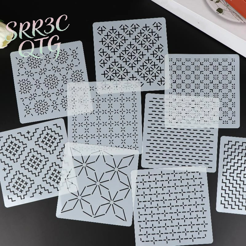 9/32Pcs Sashiko Embroidery Tem - огляд і ціна Embroidery Motif