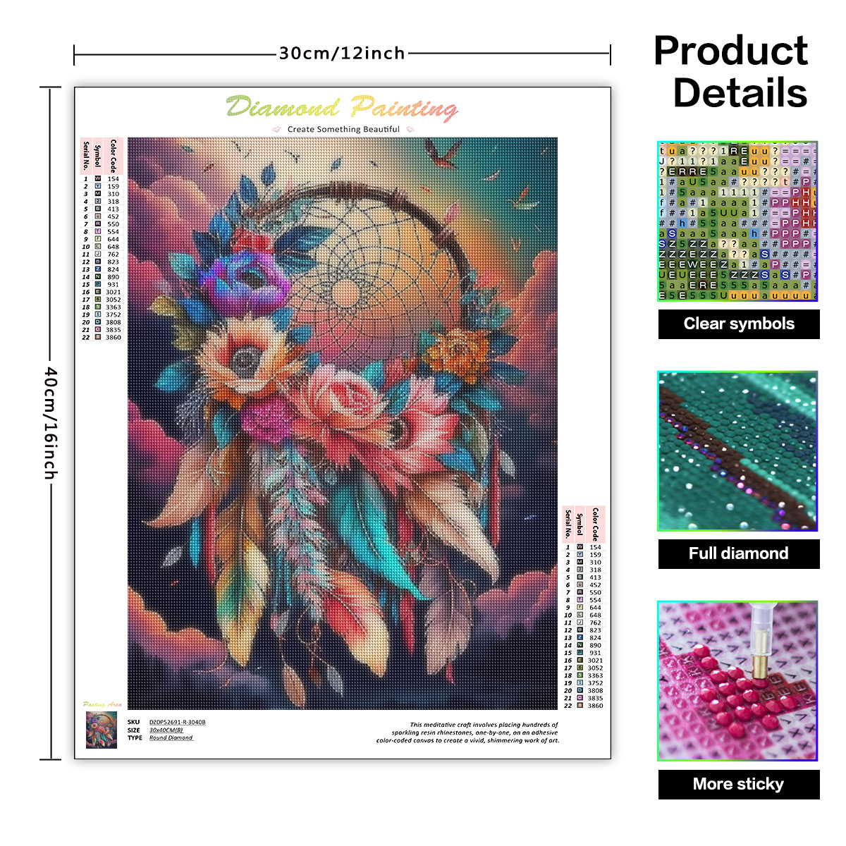Frameless, Diamond Painting Dr - огляд і ціна Embroidery Kit Set