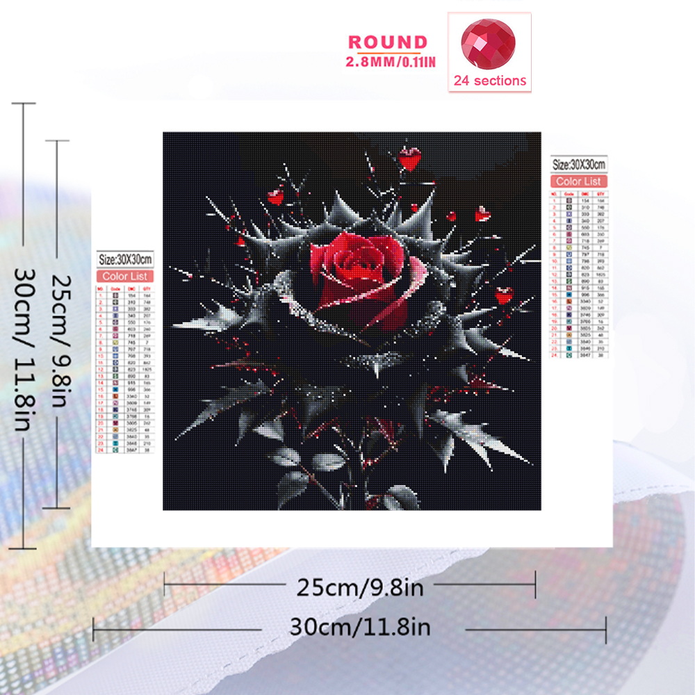 Evershine Diamond Painting Ros - огляд і ціна Embroidery Rose Stitch
