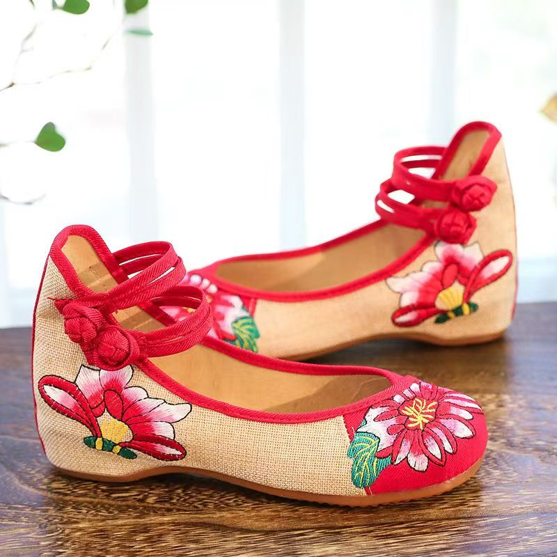 Woman Wedges Embroidered Cloth - огляд і ціна Embroidery Shoes