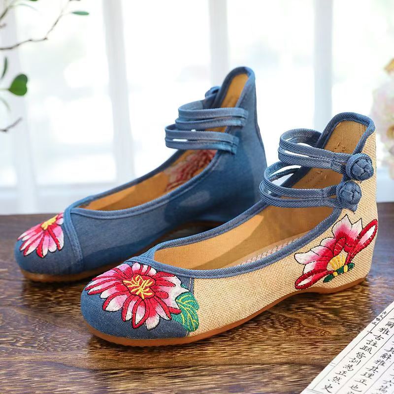 Woman Wedges Embroidered Cloth - огляд і ціна Embroidery Shoes