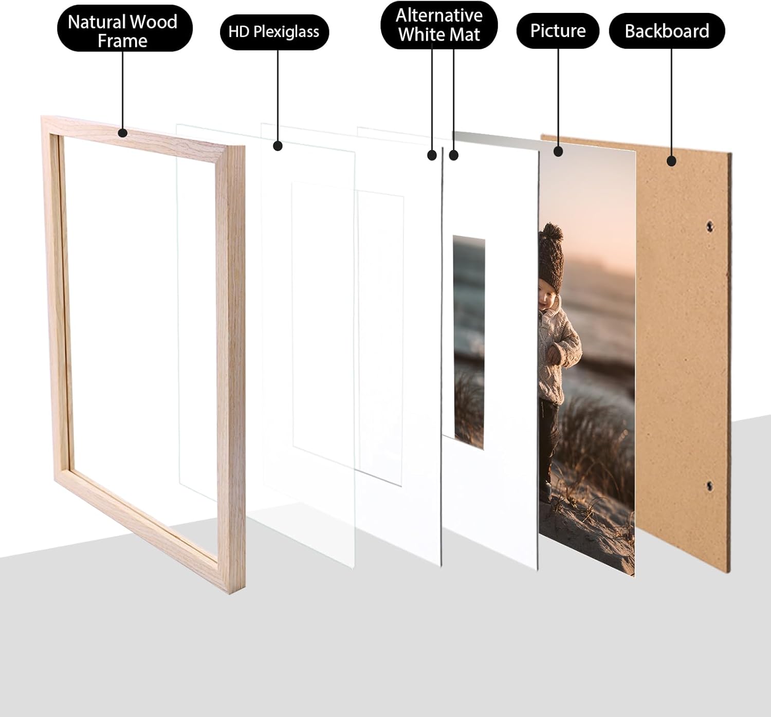 11x14 Picture Frame Natural So - огляд і ціна Frame Display Wood