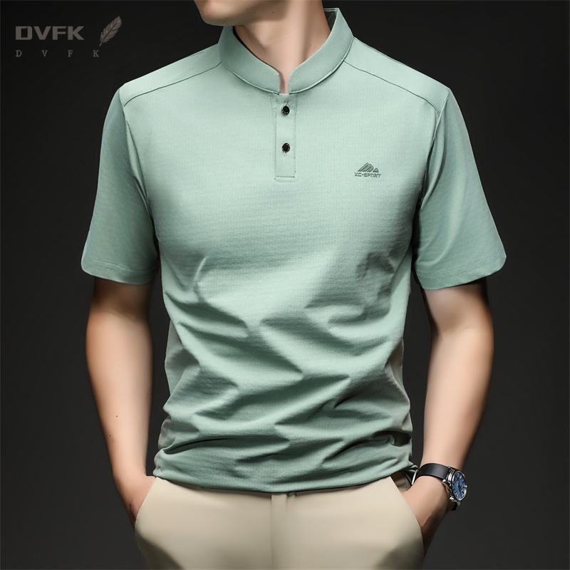 Mens Short Sleeve Mandarin Col - огляд і ціна Embroidery Shirt