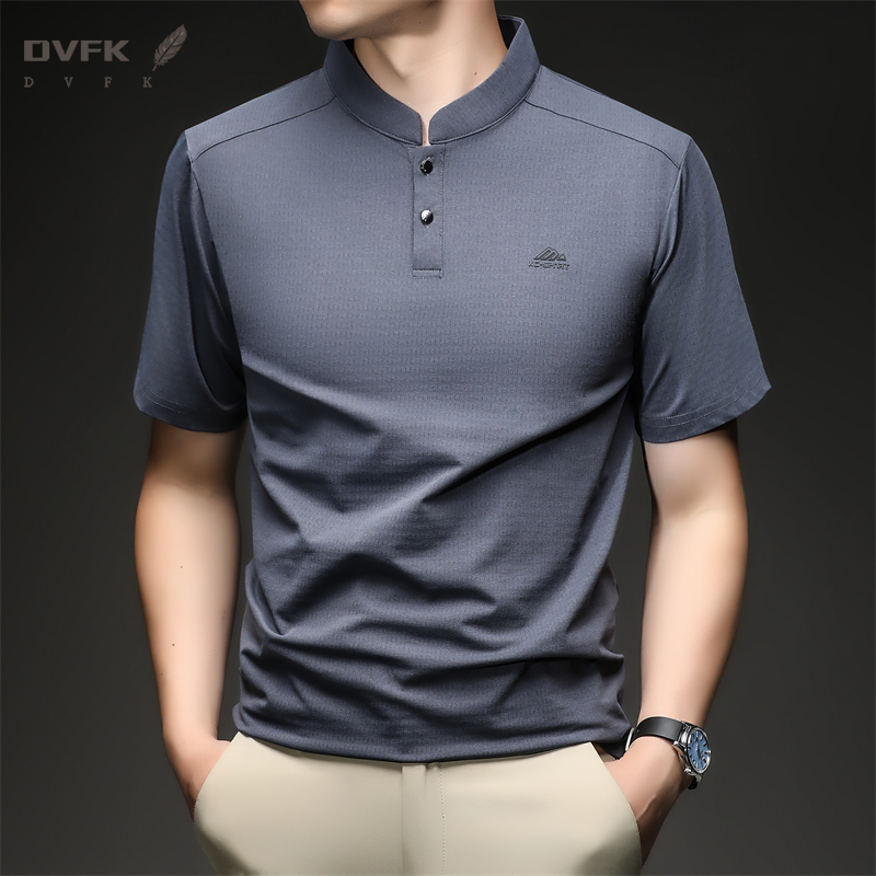 Mens Short Sleeve Mandarin Col - огляд і ціна Embroidery Shirt