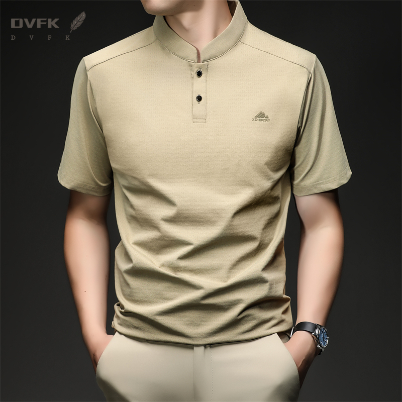 Mens Short Sleeve Mandarin Col - огляд і ціна Embroidery Shirt
