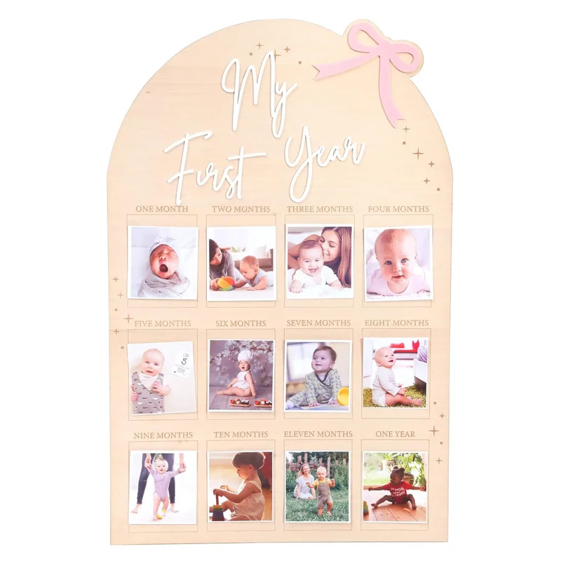 TEMIKIDS Newborn First Year of - огляд і ціна Frame Display Wood