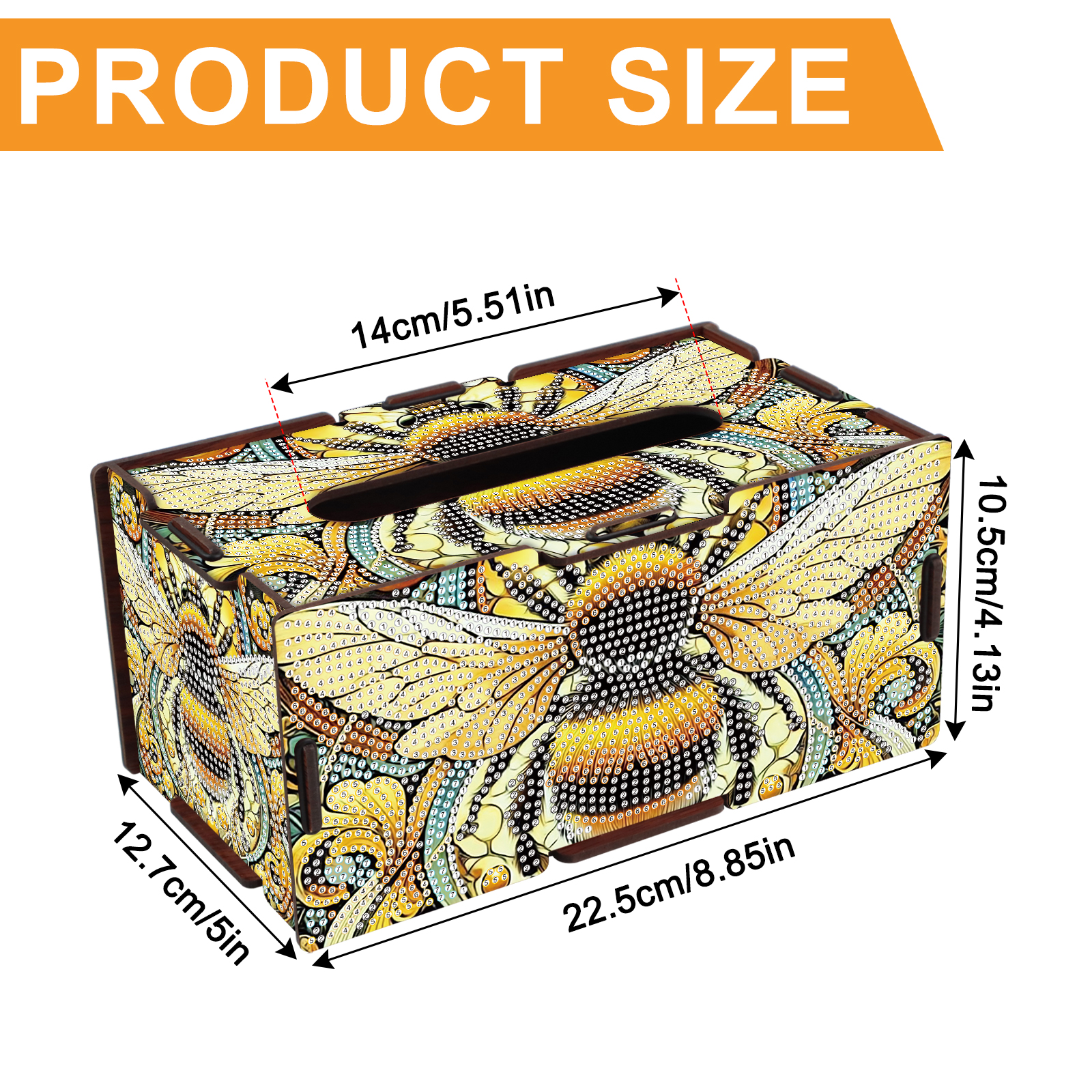 Diamond Art Painting Tissue Bo - огляд і ціна Embroidery Yellow